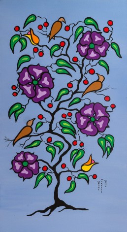 Purple Floral Wayne McKenzie Lineage Arts Gallery Ottawa Indigenous Art