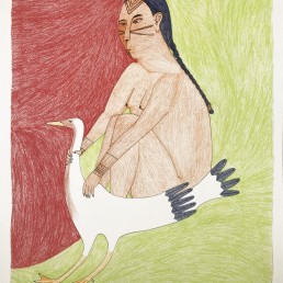 Putting on her clothes back - Anuraqtuq Ningiukuluk Teevee Lineage Arts Gallery Ottawa Indigenous Art