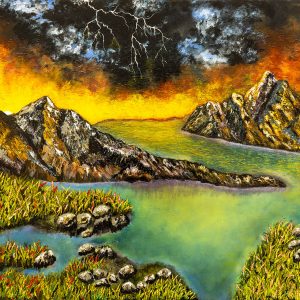 Lightning Canadian Landscape Suny Jacob Lineage Arts Ottawa BIPOC Art Impressionism Landscape Impressionist Realism Landscape Realism Landscape