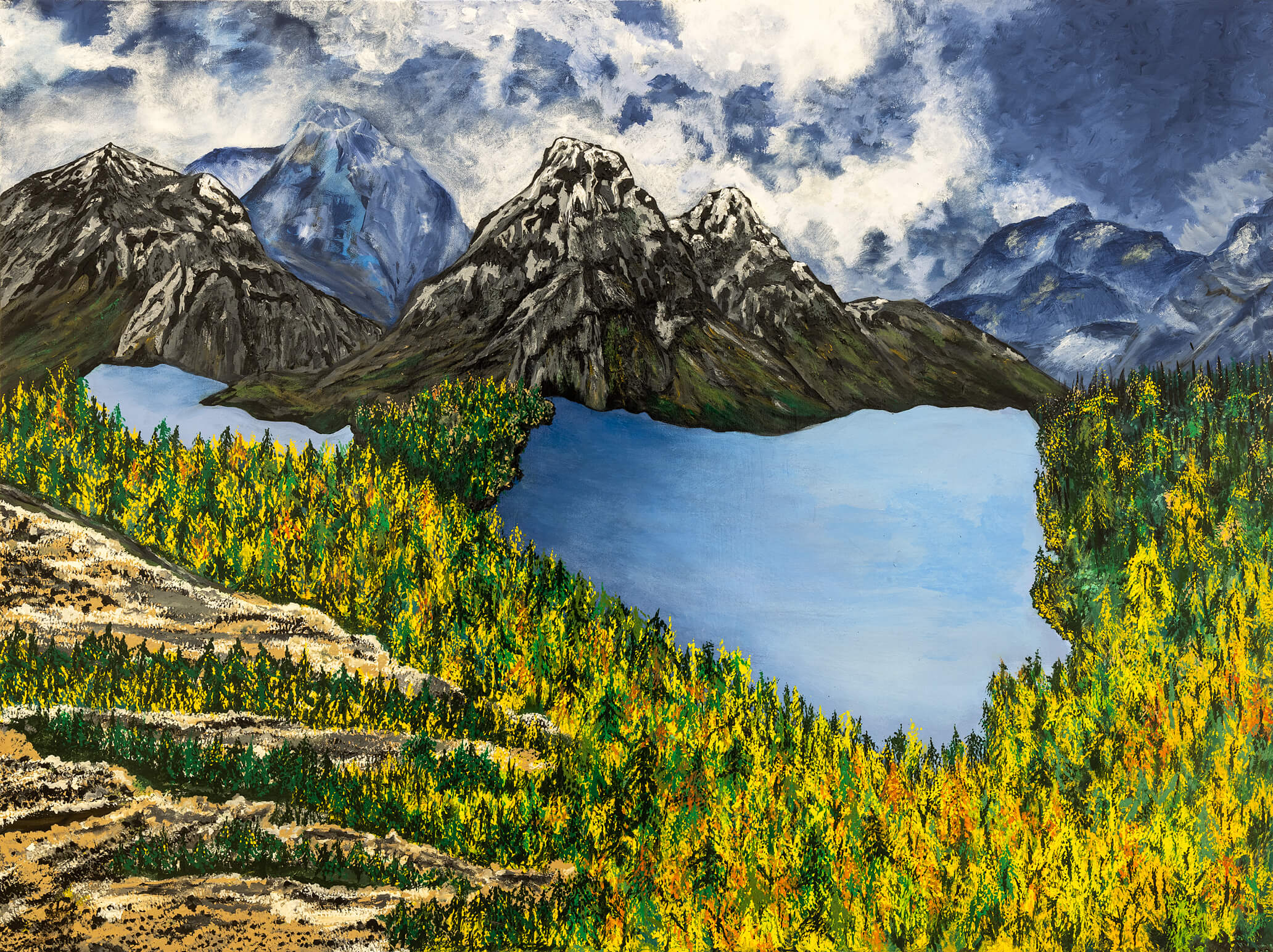 Cerulean Lake British Columbia Suny Jacob Lineage Arts Ottawa BIPOC Art Impressionism Landscape Impressionist Realism Landscape Realism Landscape