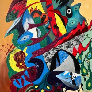 The Infallible Suny Jacob Abstract Contemporary Acrylic BIPOC Art Immigrant Art